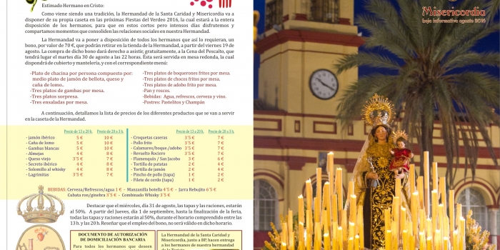 II Edición de la Publicación Estival de la Hdad. de la Sta. Caridad y Misericordia.